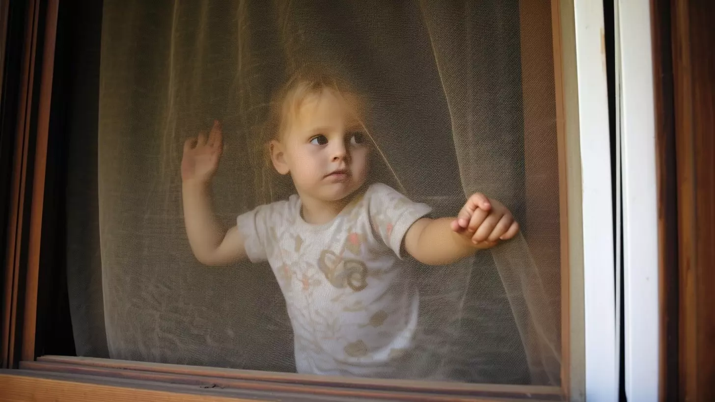 Ребёнок смотрит в окно